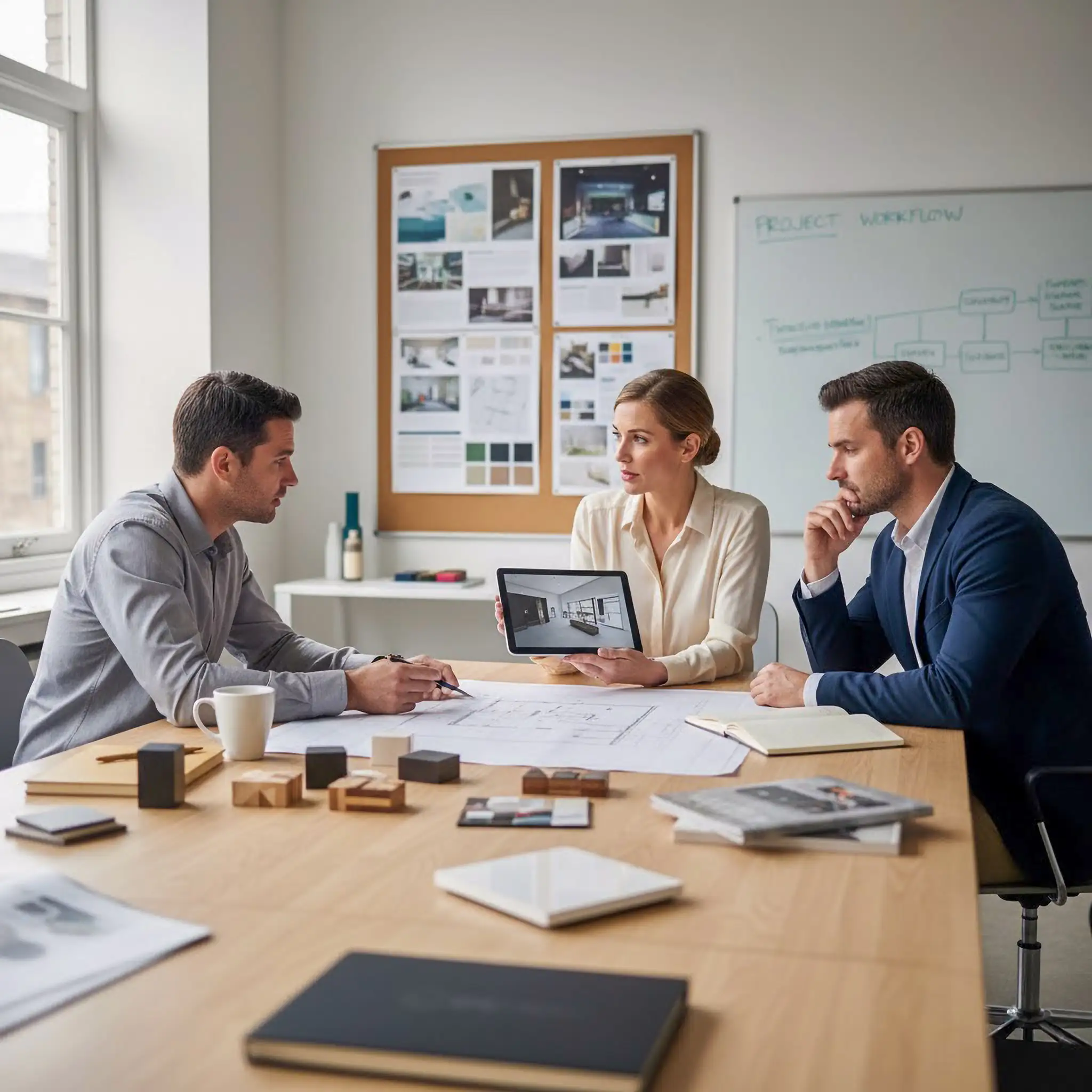 Workspace for commercial furniture design and consultation